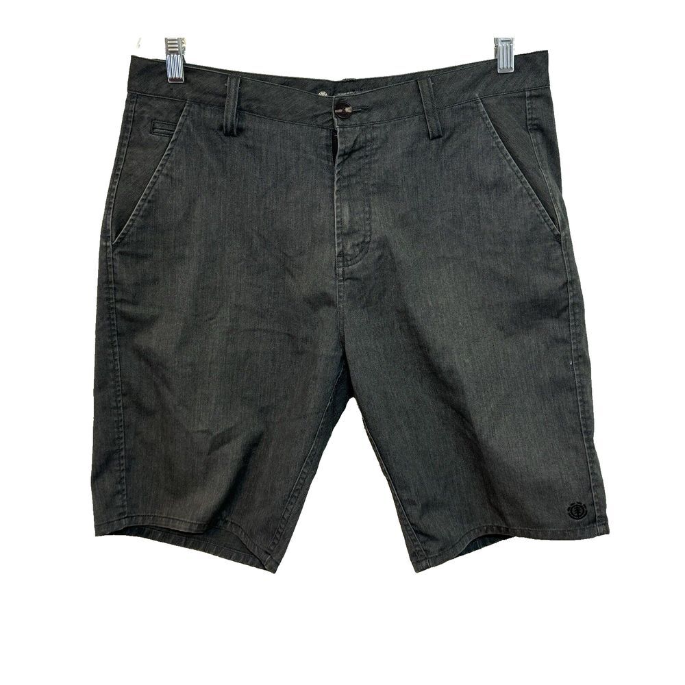 Element Gray Chino Inseam 10 Flat Front Shorts size 34